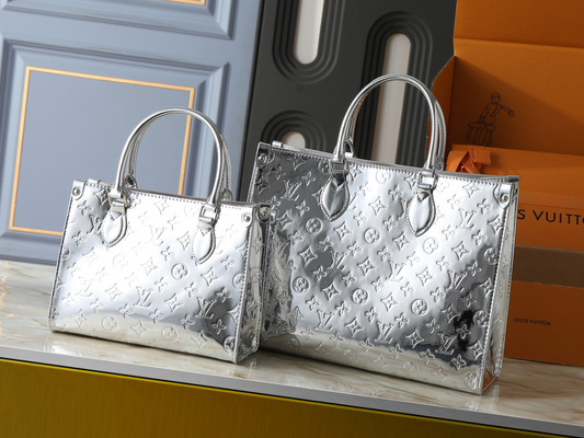 LEM418 New designer Shoulder totes Bags for womans ladies flap lady fashion casual handbag silver color tote bag 2 size