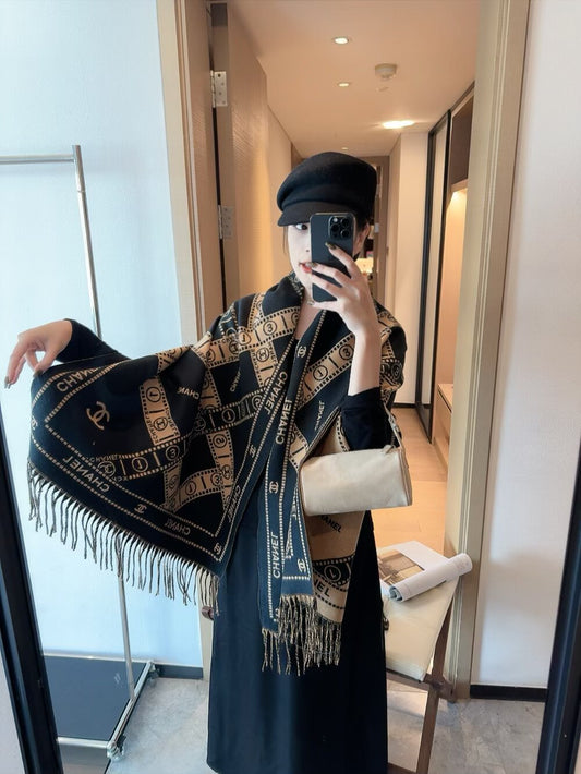 CEM186 Scarf Designer Classic Plaid Women Man Designer Scarf 100% Cashmere Scarves For Winter Warm Womens and mens Long Wrs SIZE  65*200cm