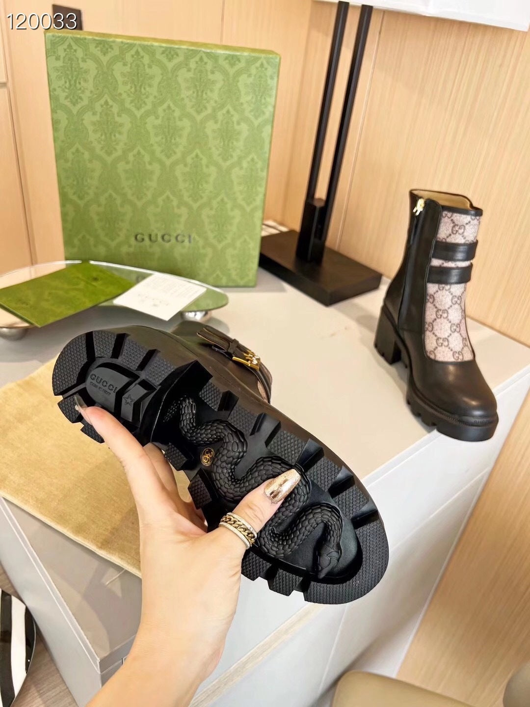 GEM107 Womens Ankle Boots 2025 Thick Bottom Platform Woman Shoes Zipper Fashion Female Luxury Designer Boot Casual Ladies MartinBoots combat Boots