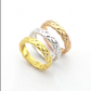CEM236 Titanium Steel Patterned Rhombus Ring with Stone for Women Men Couples Wedding Rings Bands Bague Femme