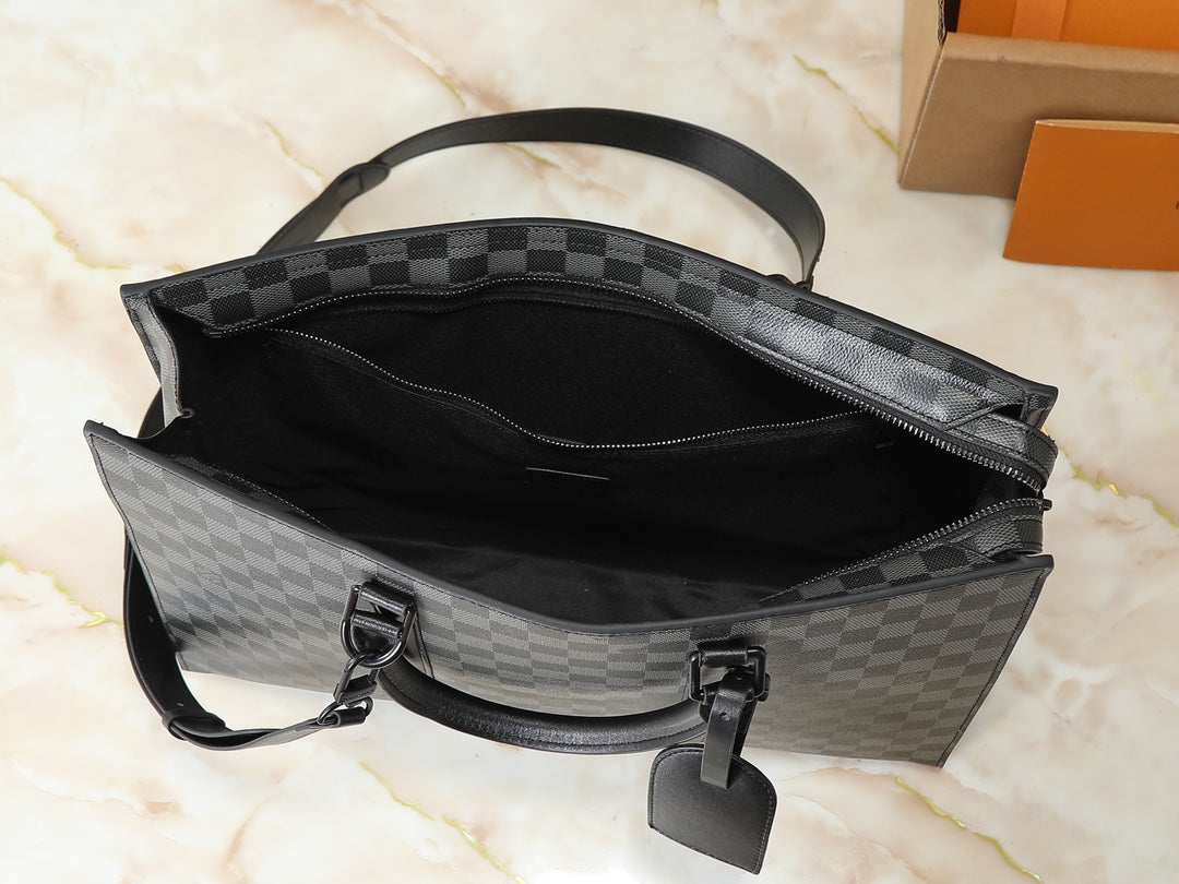 LEM330 Hot sale fashion black brown  bag for woman and men gift size 31*39*8.5cm