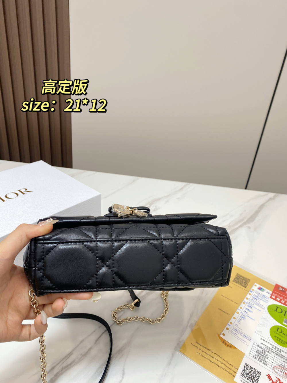 DEM361 New arrive fashion black white  red blue khaki  pink yellow color bag for woman beautiful gift to choose size 21*12cm