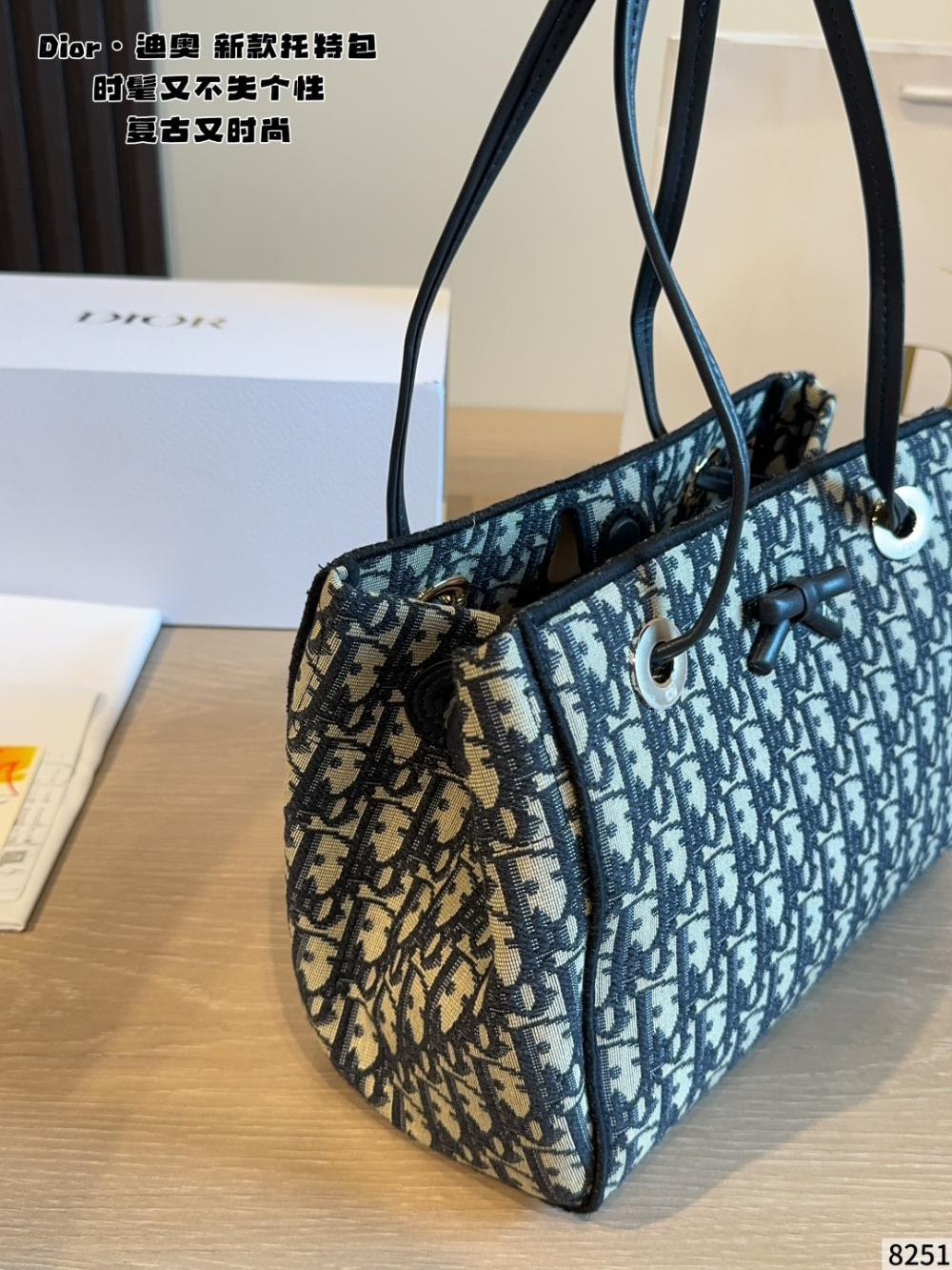 DEM324 New arrive fashion deepblue white grey color bag for woman beautiful gift to choose gift size to choose 26*13*20cm