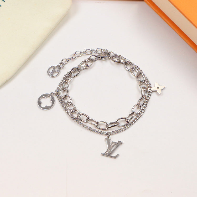 NE128  Fashion Brand Titanium Steel Jewelry Design bracelet bangle beautiful For Women Love gift