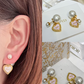 DEM383 2022 Hot sale New arrive pink earring for woman gift color Retro Simple Women's Stud Earrings for woman jewelry