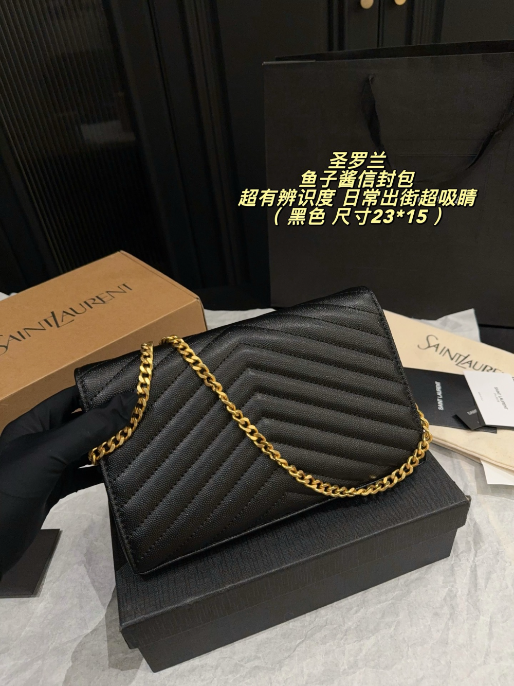 SEM11 New arrive fashion black bag for woman hands bag beautiful gift to choose gift 23*15cm