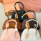 MIU08  New arrive fashion black brown pink white coffee bag for woman hands bag beautiful gift to choose gift   32*22cm