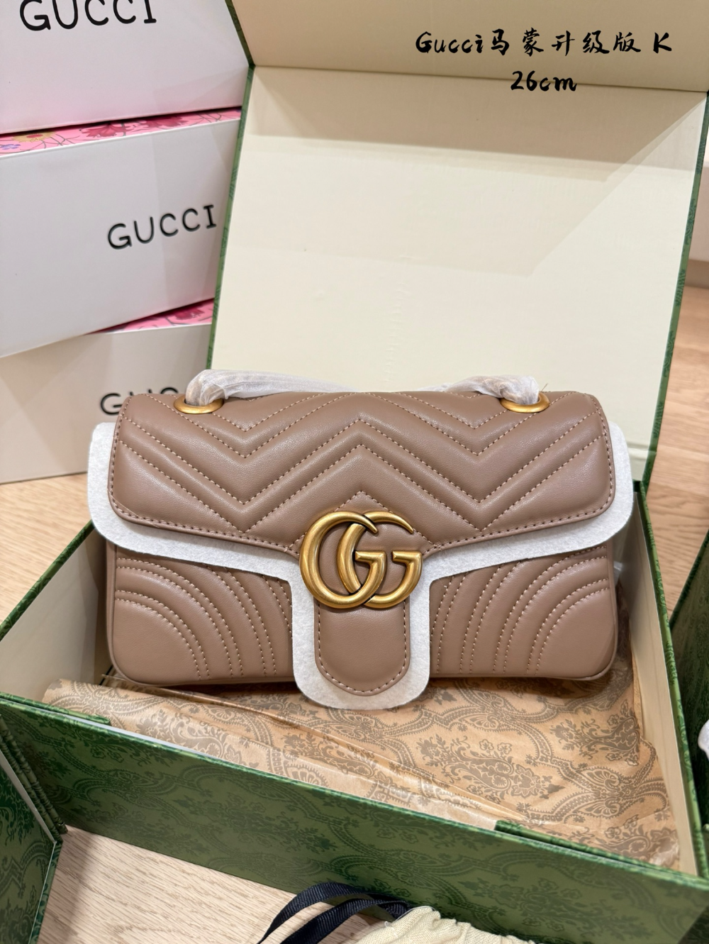 GEM229 New arrive fashion black white khaki color bag for woman beautiful gift to choose 3 size