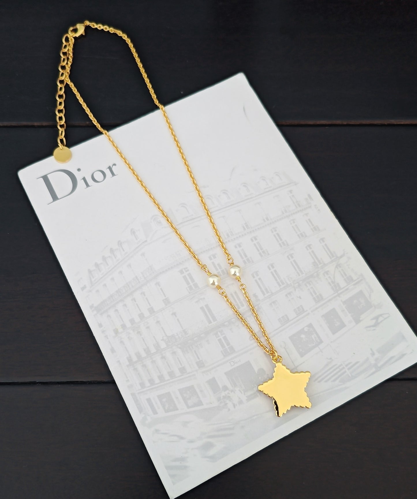 DEM289  New Arrive Fashion  with Diamond Stars Pearl  Necklce for Woman Brass Material Jewelry To Choose Gift