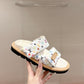 LEM453 Designer women Slippers sandals shoes for women mix color shoes high quality size 4.5cm