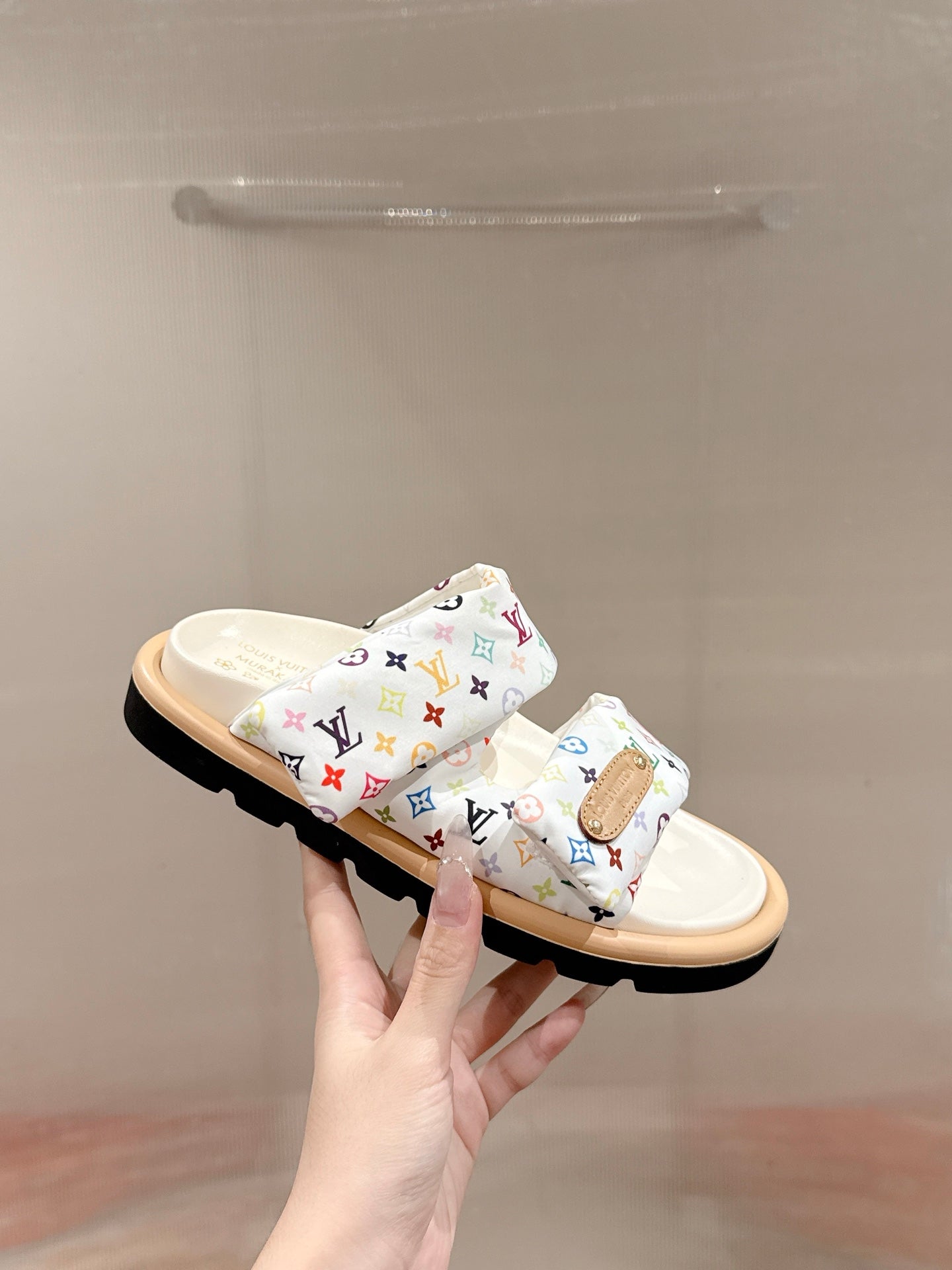 LEM453 Designer women Slippers sandals shoes for women mix color shoes high quality size 4.5cm