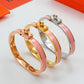 HEM73 mini kell  Stainless Steel Wedding gold silver color H bracelet bangle Bague Femme for woman gift