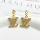 LEM393 New Arrive Fashion Gold Color  Full Diamond Earring  for Woman Jewelry Beautiful Jewelry To Choose Gift No with Box