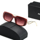 PEM04 Designers Men Classic Brand Retro women Sunglasses  Eyewear Metal Frame Sun Glasses Woman glass lenses aviator sunglasses With box