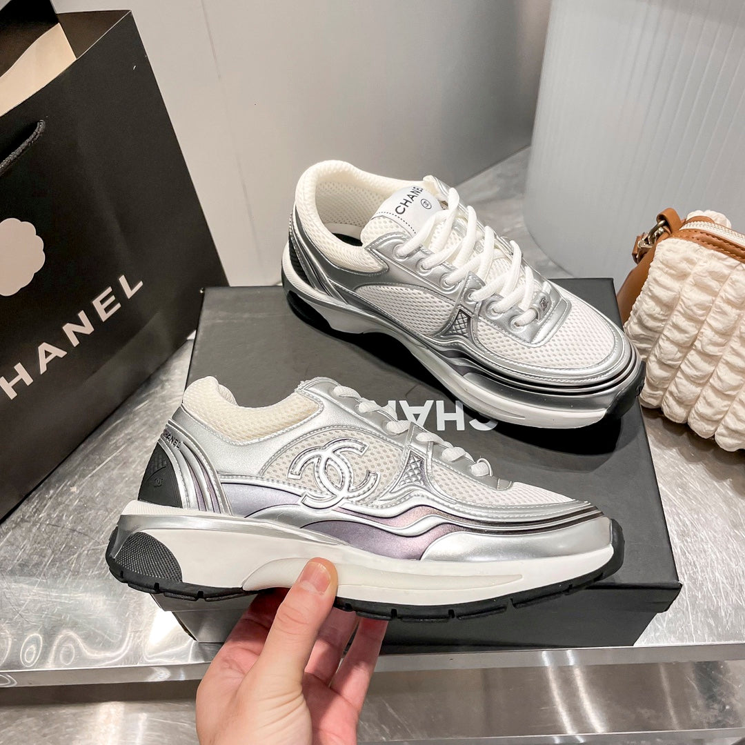 CEM230 New arrive fashion gold and white shose for woman men beautiful gift to choose gift