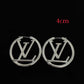 LEM345 New arrive fashion gold and silver color big earring  for woman jewelry beautiful jewelry to choose gift 3cm 4cm 5cm