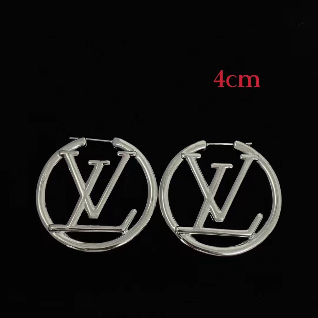 LEM345 New arrive fashion gold and silver color big earring  for woman jewelry beautiful jewelry to choose gift 3cm 4cm 5cm
