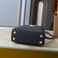LEM460 New trendy lychee-pattern handbag Luxurious diamond-handle bag for daily use with a single shoulder strap design 21 x 13.6 x 8cm