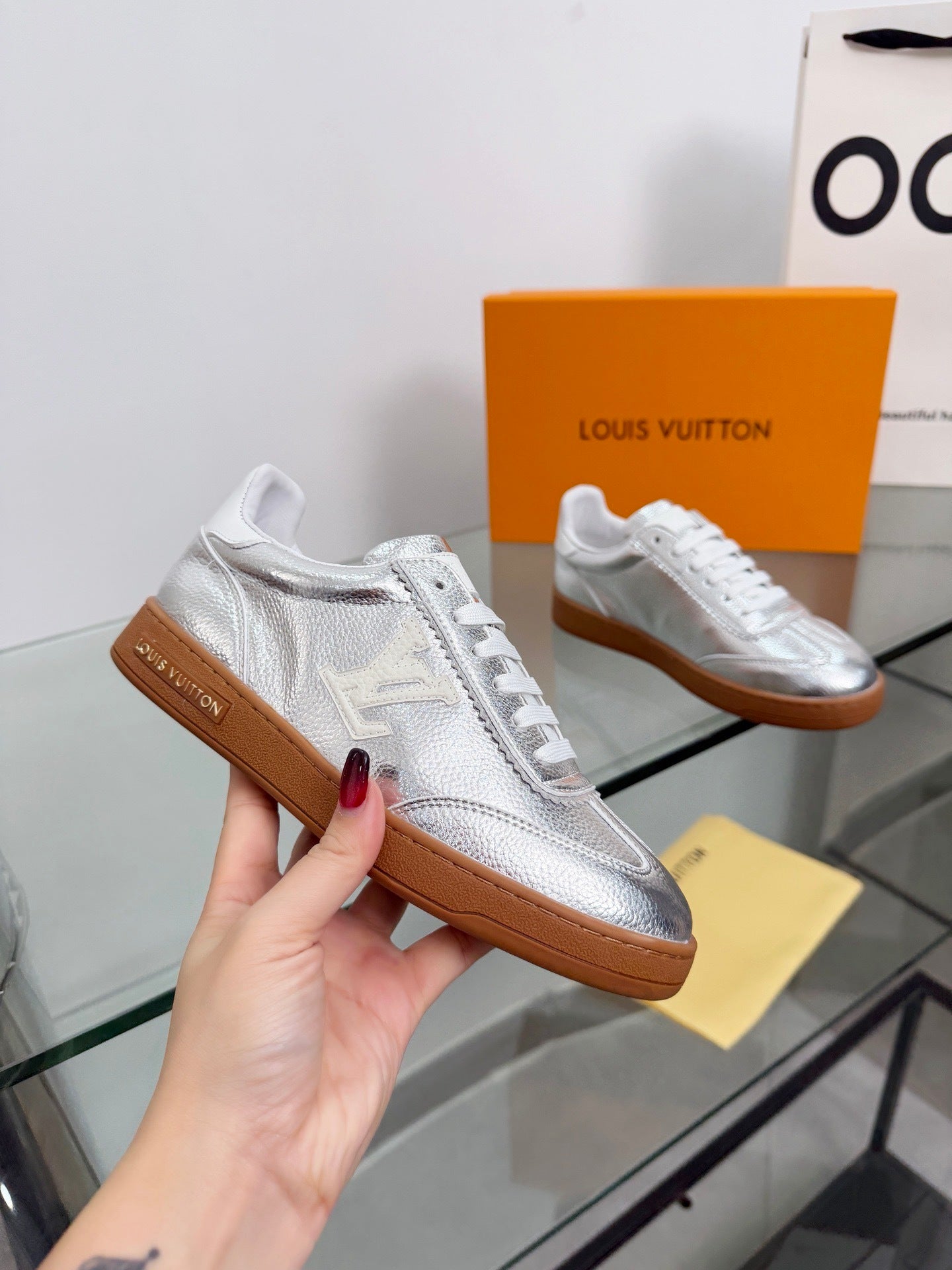 LEM380 Designer Shoes trainer women Sneakers shoes for women silver color high quality size 35 to 41