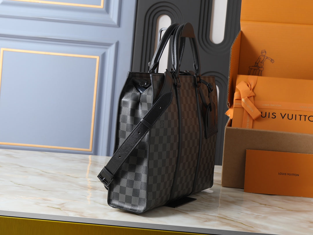 LEM330 Hot sale fashion black brown  bag for woman and men gift size 31*39*8.5cm