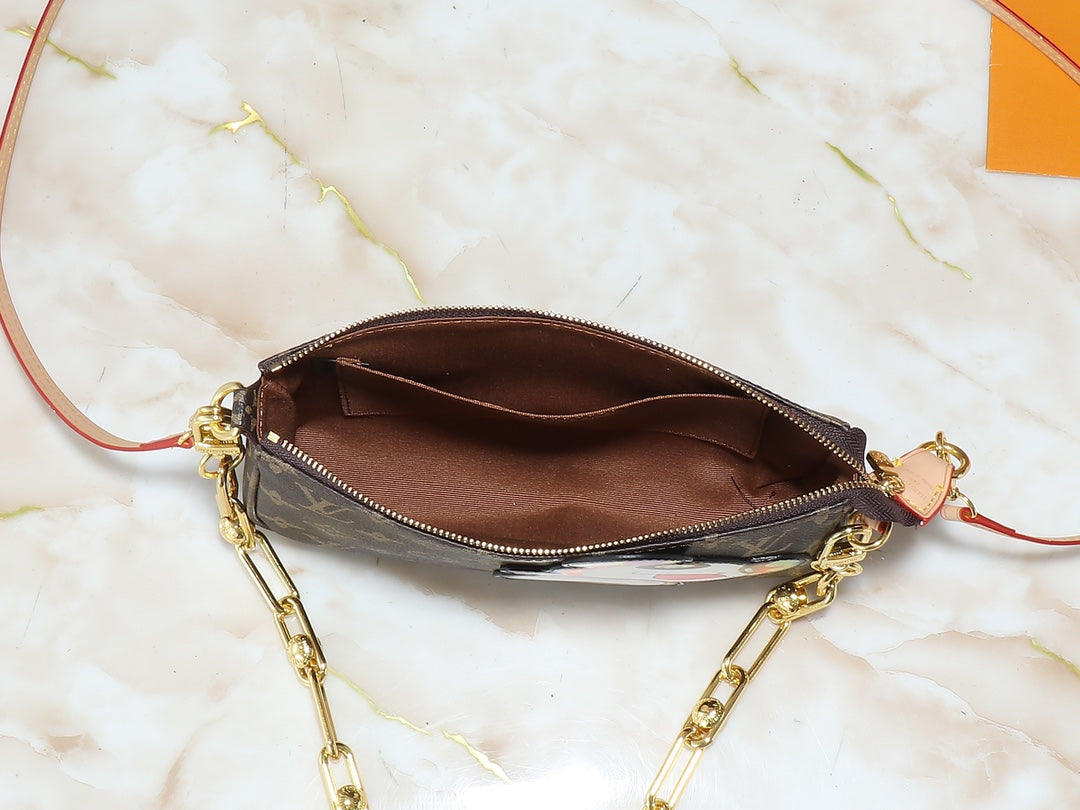 LEM248 Designer Bag Shoulder Bag Crossbody Bag Luxury Bag Purse Designer 2025 Texture Handbag Armpit New Mahjong Bag Temperament Fashion Clash Color Fashion Bag 22.0 x 13.0 x 4.0cm