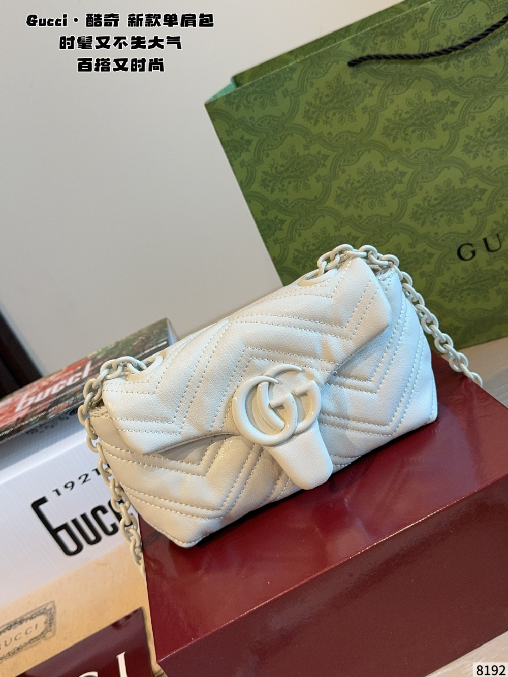 GEM186 New arrive fashion black white grey color bag for woman beautiful gift to choose gift size to choose 18*7*11cm