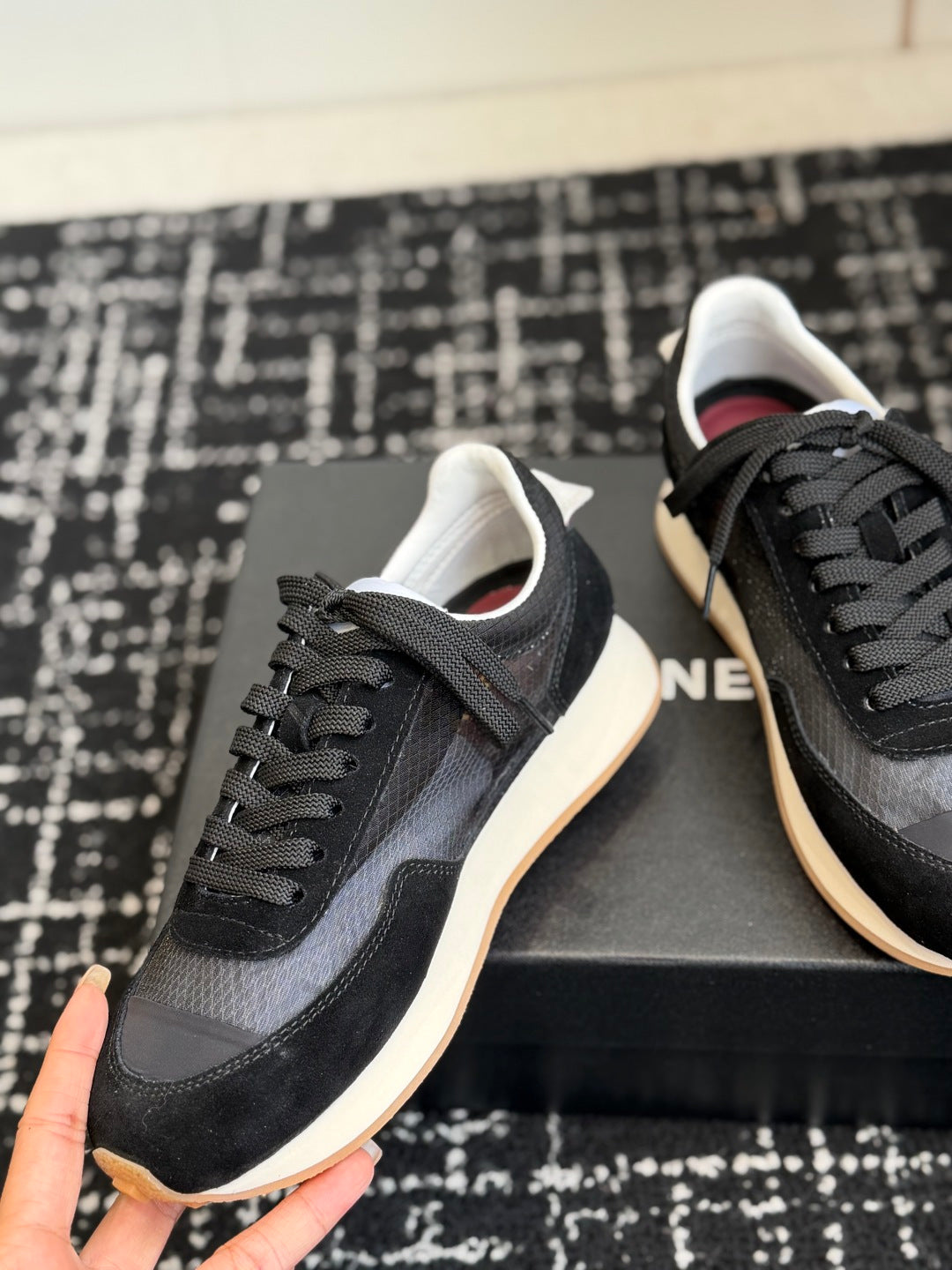CEM258 New arrive fashion black and white color shose for woman beautiful gift to choose 3CM hight