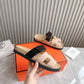 HEM101 Designer women Slippers sandals shoes for women mix color shoes high quality size 35 to 42