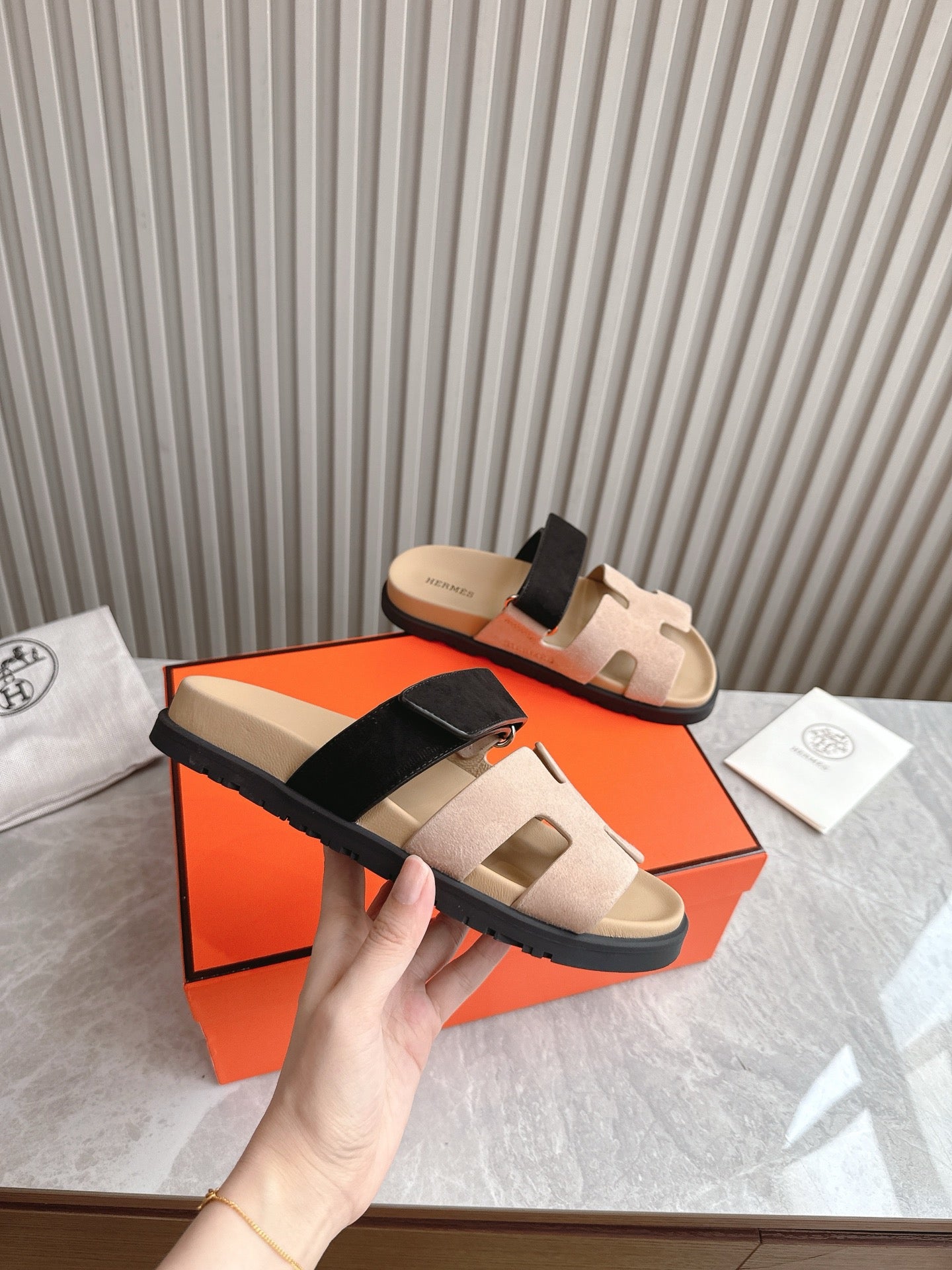 HEM101 Designer women Slippers sandals shoes for women mix color shoes high quality size 35 to 42