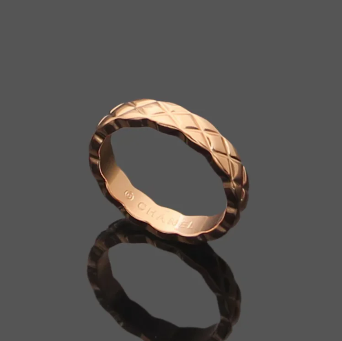 CEM236 Titanium Steel Patterned Rhombus Ring with Stone for Women Men Couples Wedding Rings Bands Bague Femme