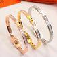 HEM80 New arrive Fashion  Stainless Steel Shell bracelet gold silver color bracelet bangle Bague Femme for woman gift