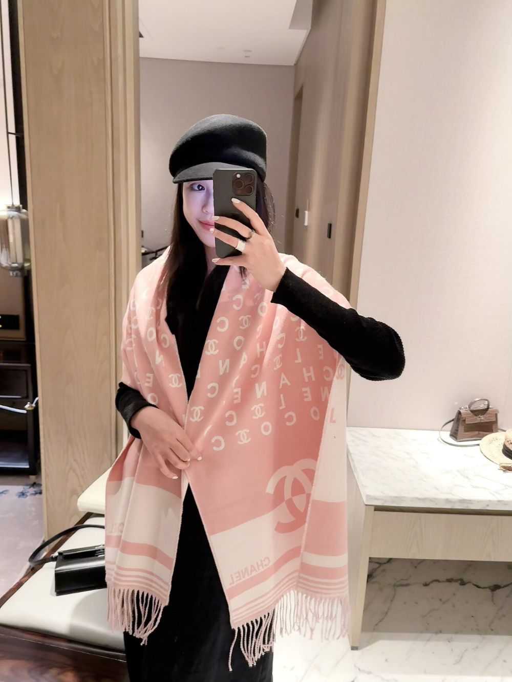 CEM360 new arrive  Hot sale pink brown color fashion beautiful  scarf  for woman gift  to choose