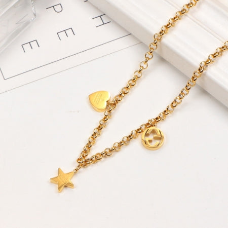 GEM122  New Arrive Titanium Steel  Classic Necklace for Women Couples Anel Wedding Bands Bague Femme Not with Box