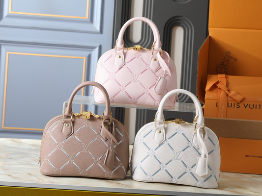 LEM487 New arrive fashion white brown pink bag for woman hands bag beautiful gift to choose gift 23.5 x 17.5 x 11.5 cm