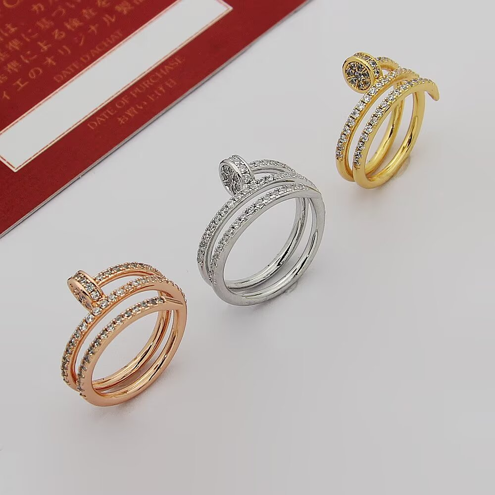 CREM231  New Classic Ring Brand Designer Titanium Steel Ring Gold Ring Women Mens Ring Love Promise Jewelry