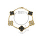 VEM32 Hot Sale Fashion 18k Akin Gold 4 Flowers Bracelet&bangle for Woman Size Jewelry Gift