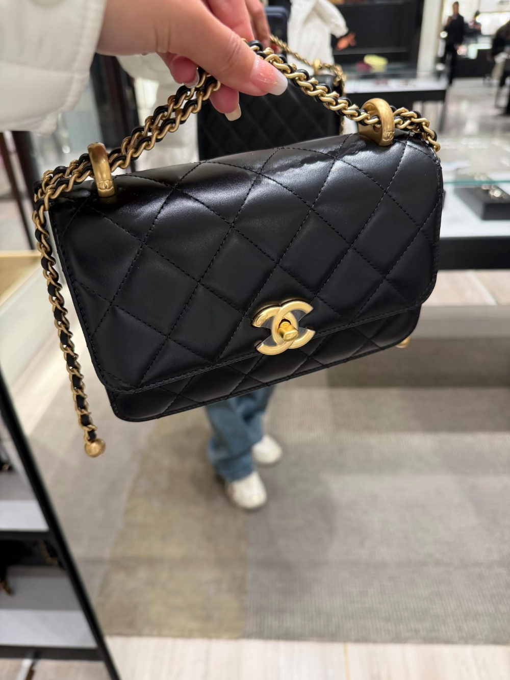 CEM385 New arrive fashion black white color bag for woman beautiful gift to choose 2 size