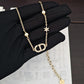 DEM287  New Arrive Fashion  with Diamond Stars Pearl  Necklce for Woman Brass Material Jewelry To Choose Gift