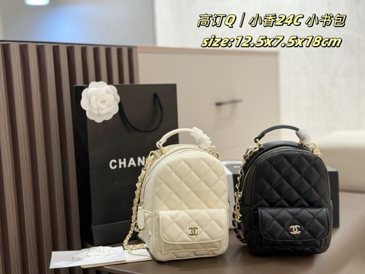 CEM274 New stylish black and white women's chain dual-purpose bag for both shoulder and hand use. A wonderful gift option  12.5x7.5x18cm