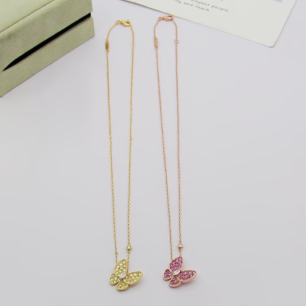 VAEM25 Designer lady's diamond-encrusted pendant necklace - fashionable jewelry - personalized gift for women