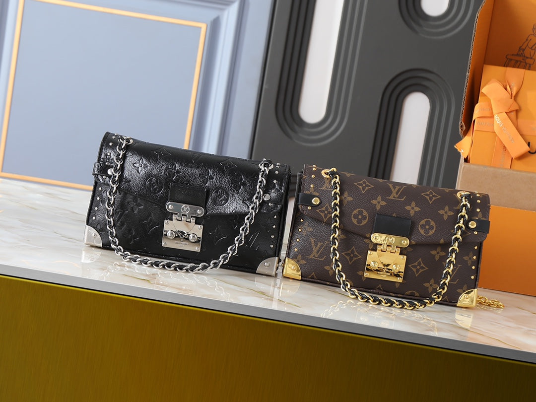 LEM337  Hot sale fashion black bag for woman hand bag beautiful gift  27 x 16 x 8cm size