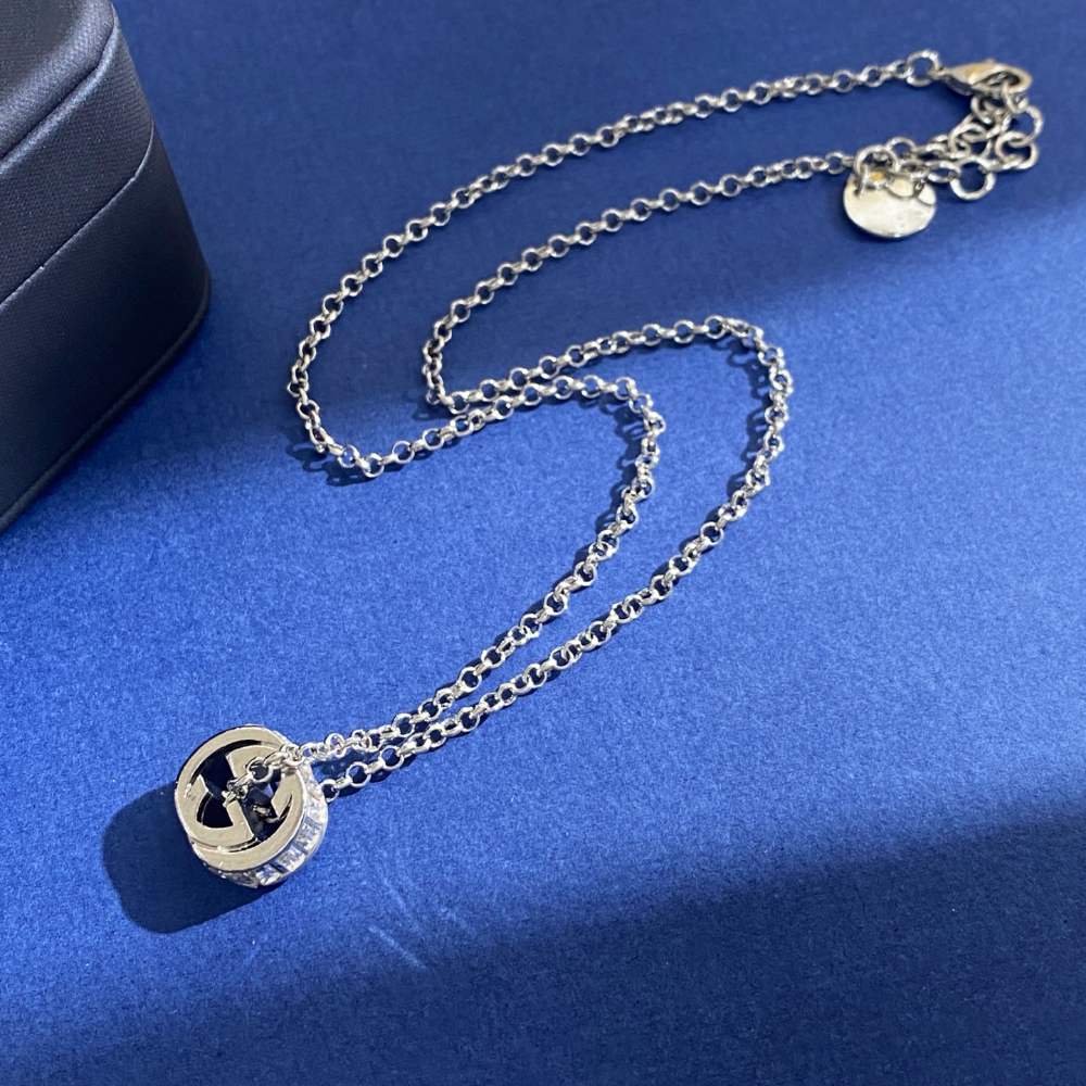 CEM495 Hot sale Fashion Titanium Stainless Steel diamond Necklace Bague Femme for woman gift