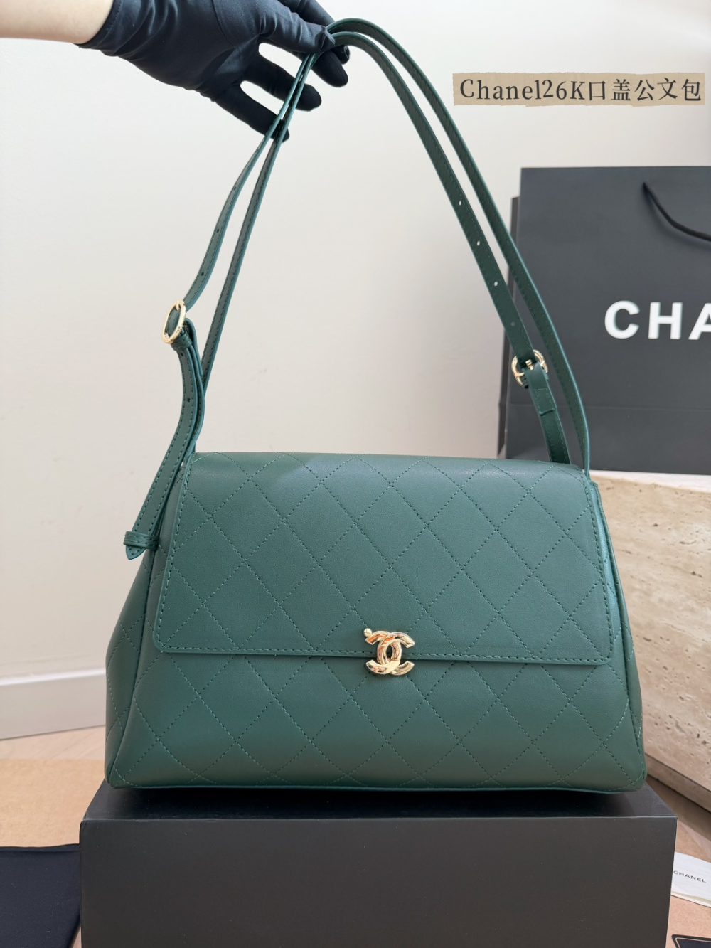 CEM491 New arrive fashion black red khaki green light caramel bag for woman hands bag beautiful gift to choose gift 31*19CM