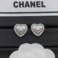 CEM215 New Arrive Fashion  Hot Sale  with Diamond Heart Earring  for Woman Jewelry 2 Color To Choose Gift