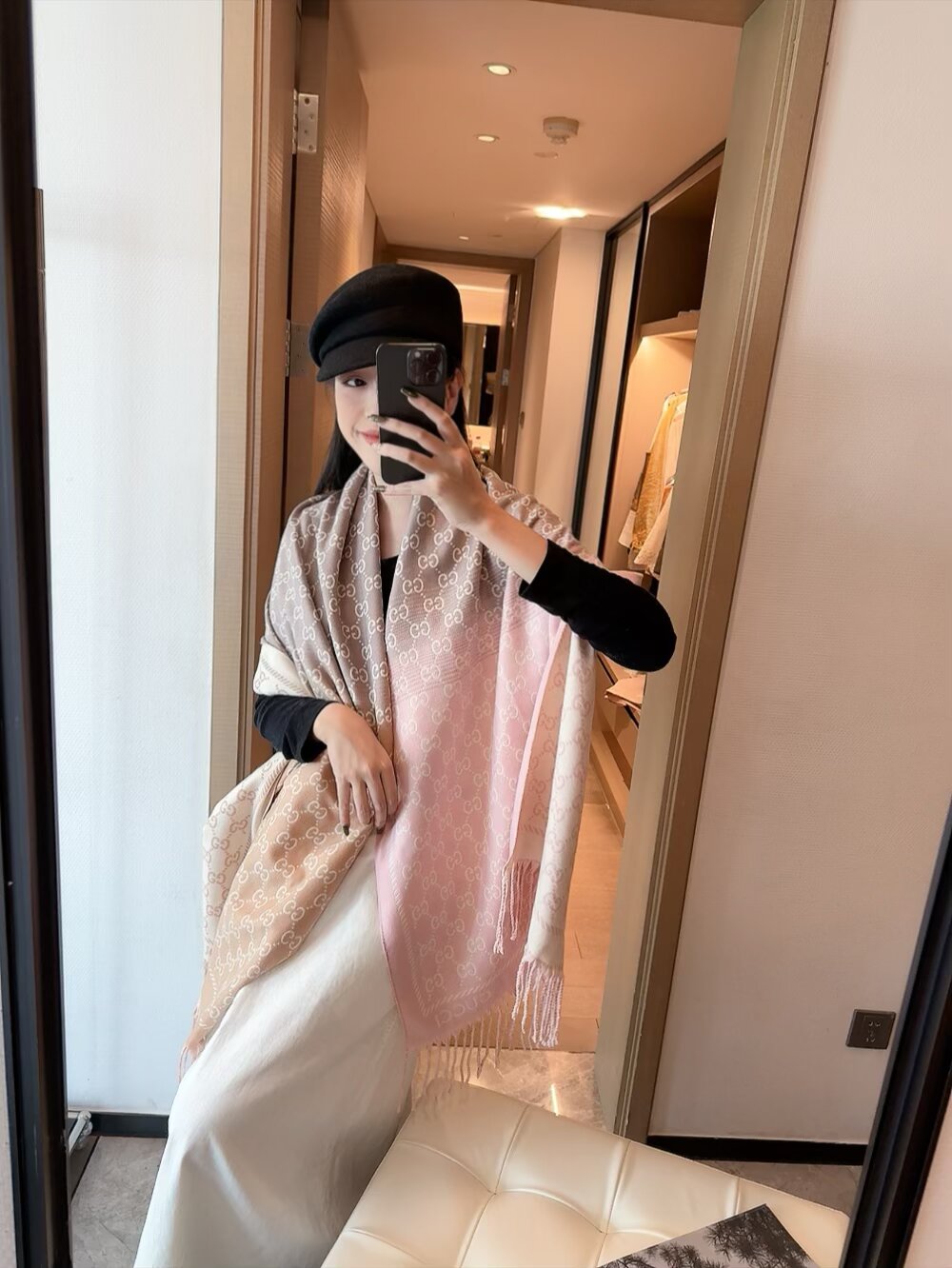 GEM125 new arrive  Hot sale 2color fashion beautiful  scarf  for woman gift  to choose no with box