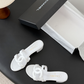 CEM312 New trendy slippers featuring a simple double-ring design are elegant and versatile perfect for summer and available in multiple colors