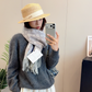 LEM525 new arrive  Hot sale brown black grey yellow color fashion beautiful  scarf  for woman gift  to choose size 180*45cm