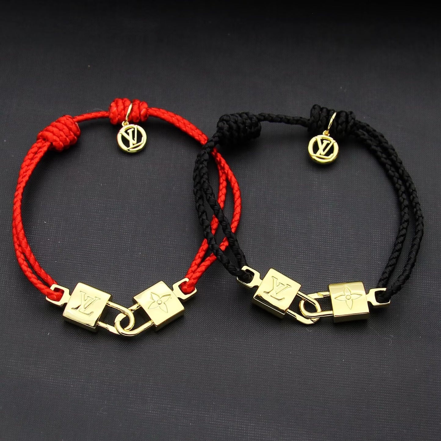 LEM312 Classic bracelet Brand Designer lock black and red  Love bracelet bangles Promise Jewelry