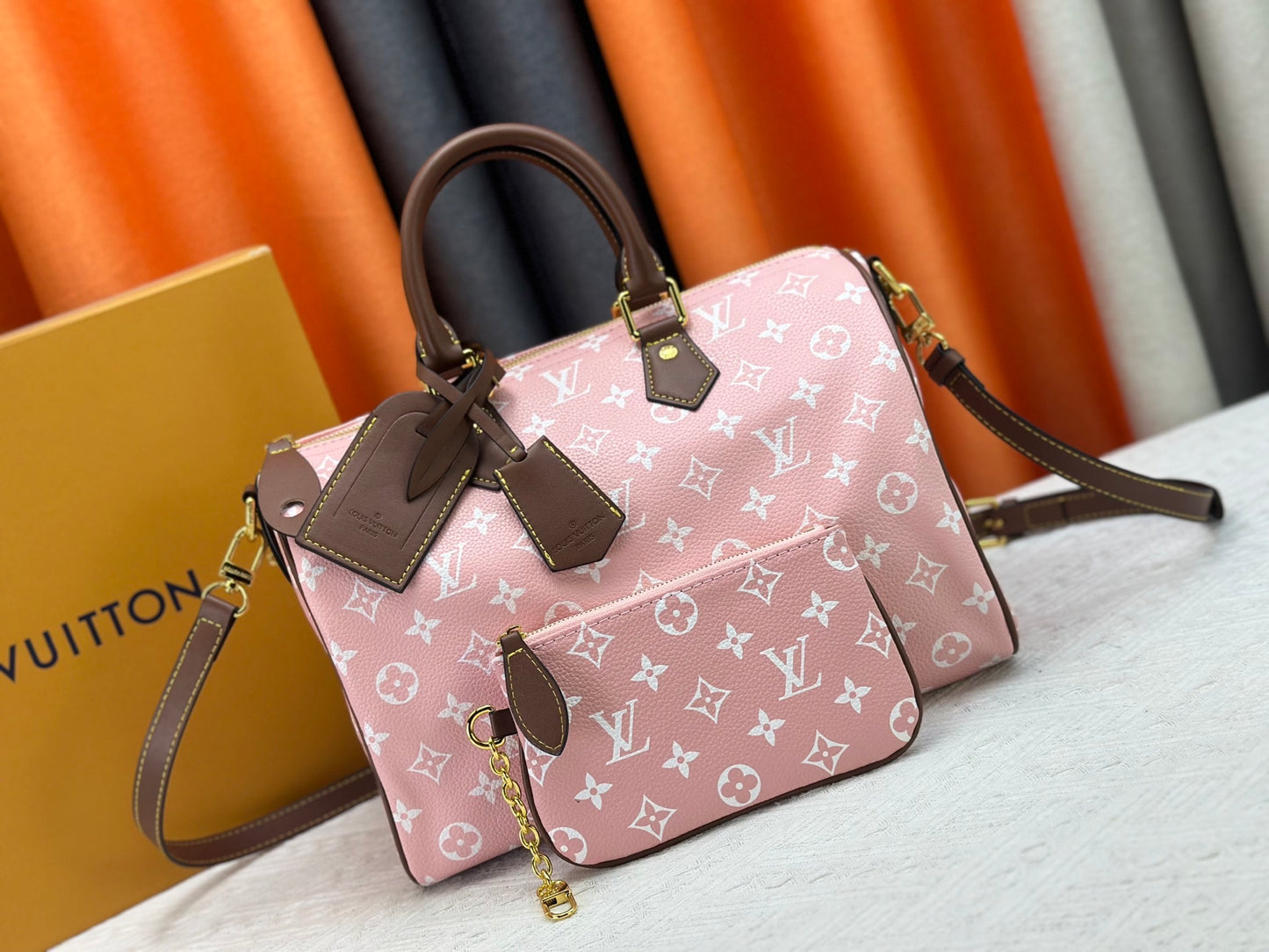 LEM291 designer bag free shipping Light luxury genuine leather High quality casual Boston bag versatile classic vintage handbag for woman 25cm