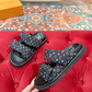 LEM454 Designer women Slippers sandals shoes for women mix color shoes high quality size 4.5cm
